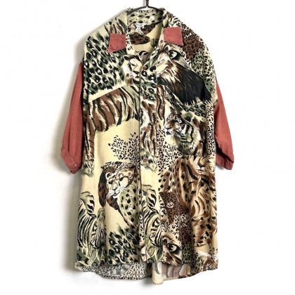  Ρpaitisۥơ S/S ˥ޥץ 졼󥷥ġ1990's-Vintage S/S Animal Pattern Rayon Shirt