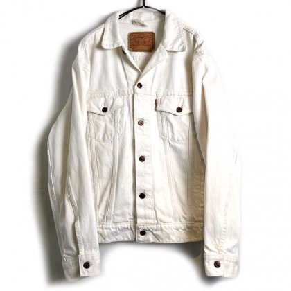  ΡLevisۥơ ۥ磻ȥǥ˥ ȥå㥱åȡ2000's-Vintage White Denim Trucker Jacket