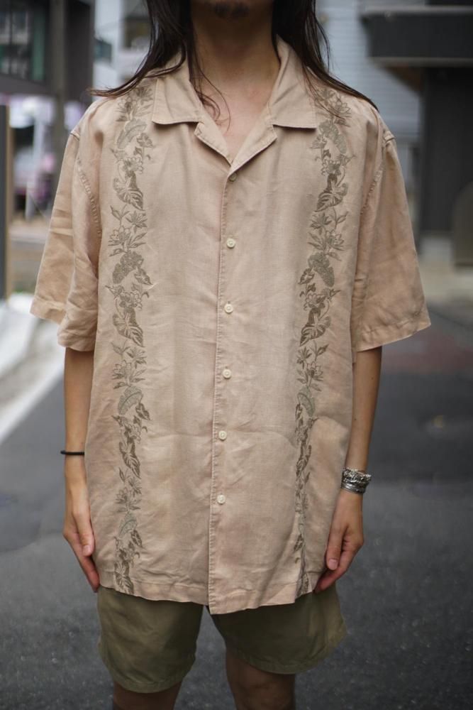 90s 古着 カリビアン キューバ リネン シャツ ネップ vintage 90s 古着 カリビアン キューバ リネン シャツ ネップ vintage