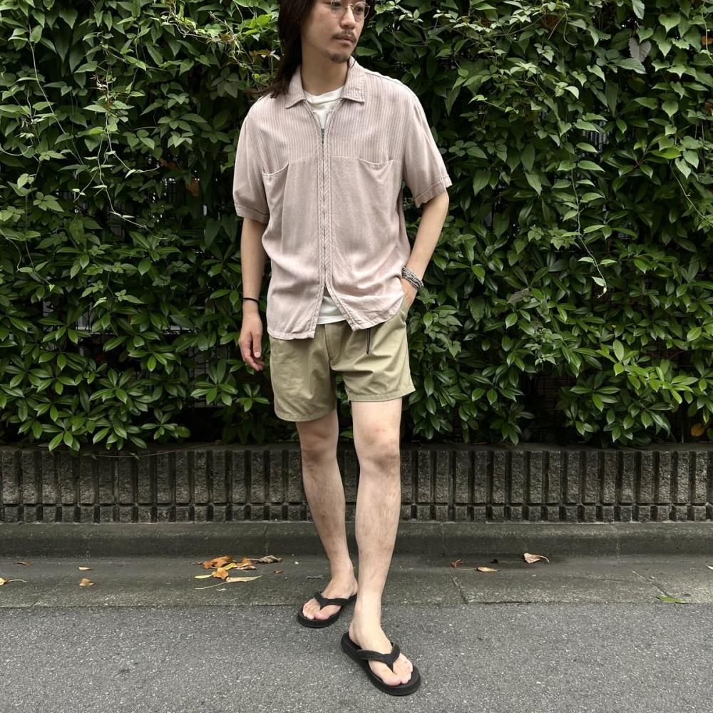 ヴィンテージ S/S ジップフロント レーヨン シャツ【Sportsman