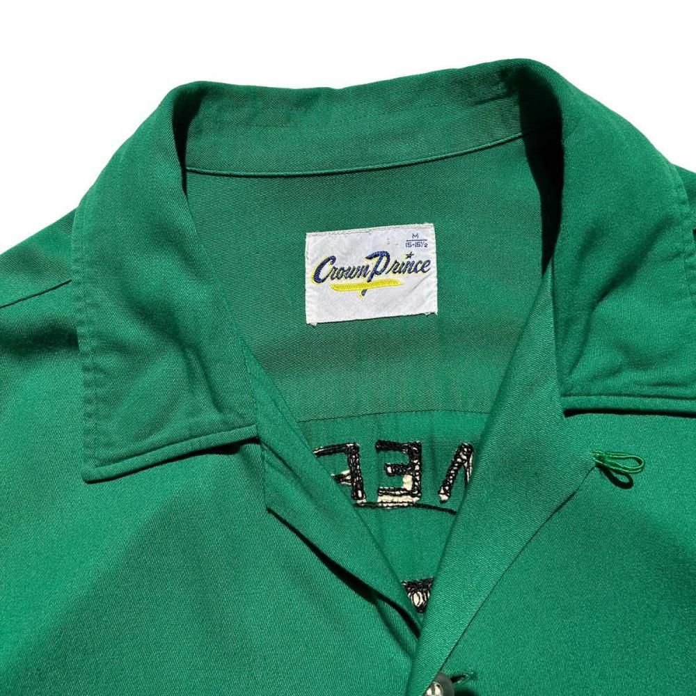 ヴィンテージ S/S レーヨン ボーリング シャツ【Crown Prince