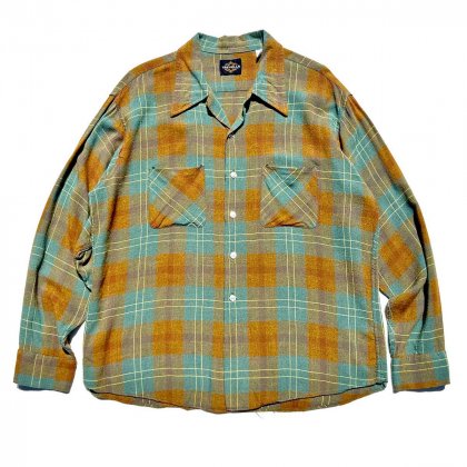  Ρơ L/S ץ󥫥顼 졼 ġTREVELLAۡEarly 1970's-Shadow Plaid 17 1/2 XL