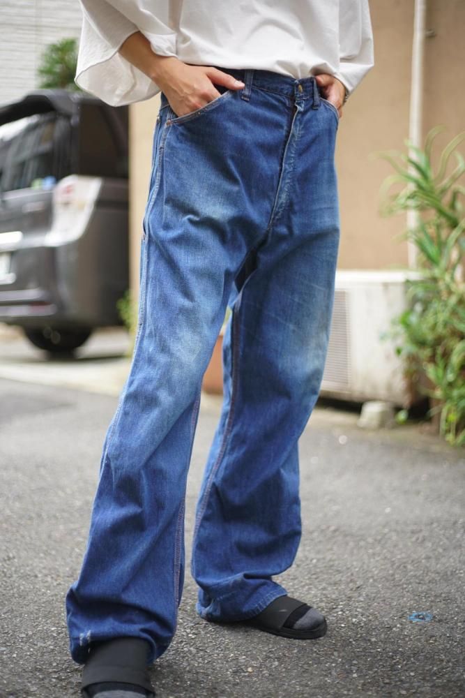 極美品 60s USA製 BLUE BELL ペインターデニム 31-32 濃紺 パンツ
