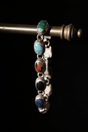  ΡMexico vintage silver  multi stone bracelet ᥭ ơ С ޥȡ ֥쥹å 