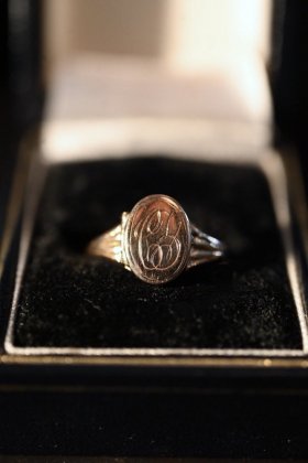  Ρus early 20th 10K gold locket signet ring 20Ƭ 10K  å ͥåȥ  