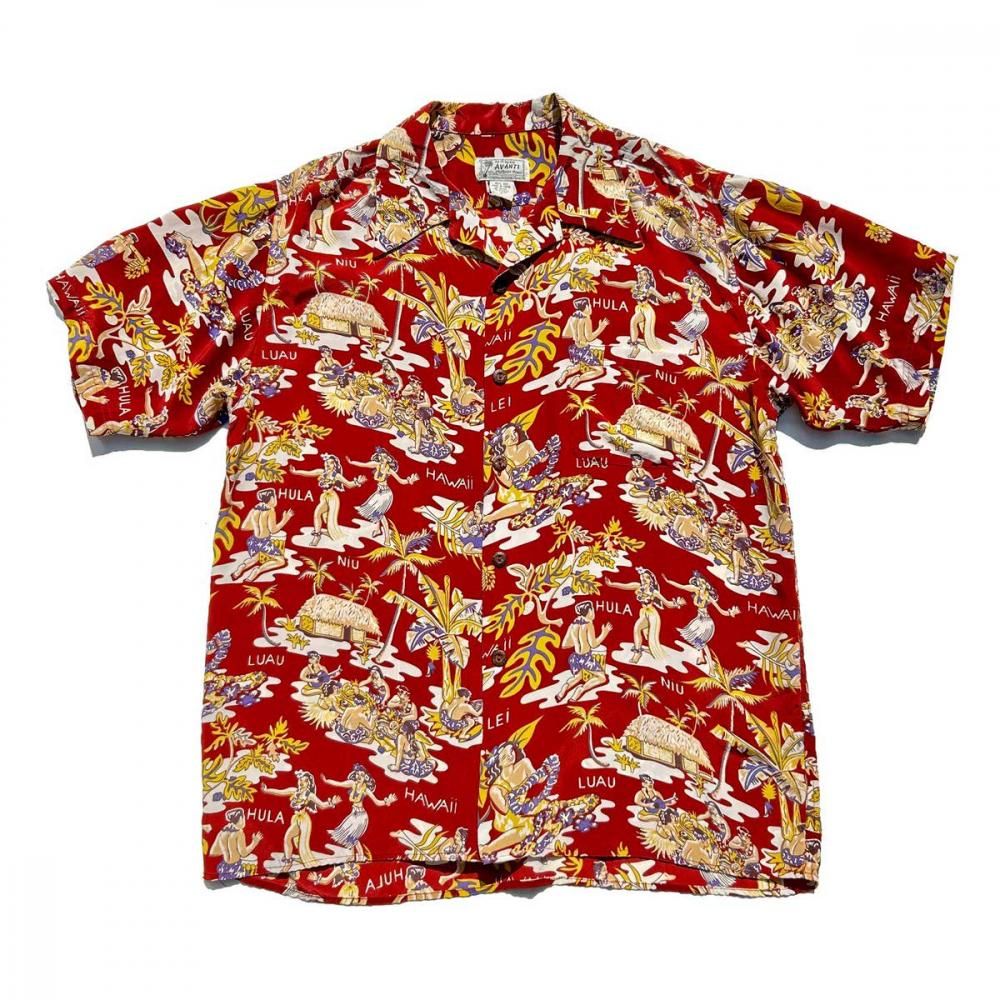 ヴィンテージ S/S シルク アロハ シャツ【AVANTI】【1990's