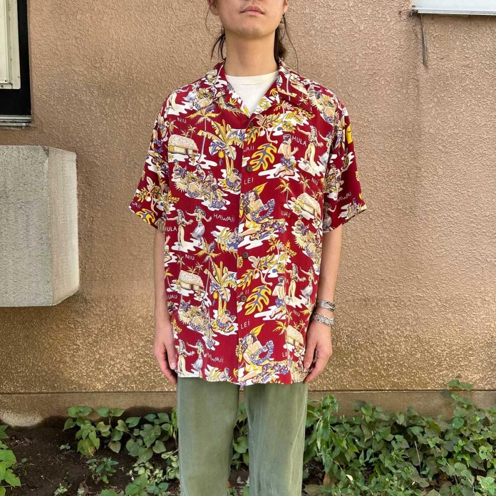 ヴィンテージ S/S シルク アロハ シャツ【AVANTI】【1990's