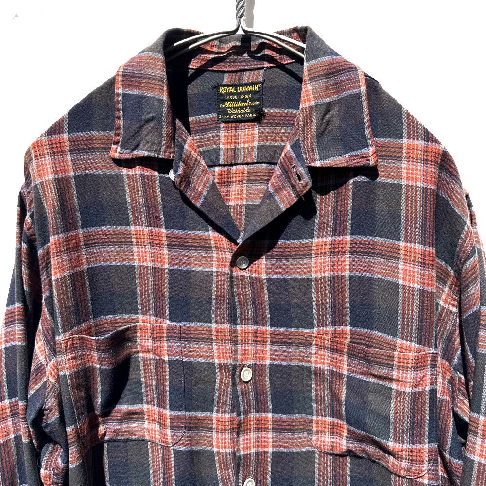 【ROYAL DOMAIN】ヴィンテージ オープンカラー レーヨンシャツ【1960's-】Vintage Rayon Open Collar Shirt