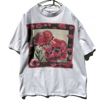  ΡTSF sportswear - Made In USAۥơ եץ Tġ1990's-Vintage Flower Print T-Shirt