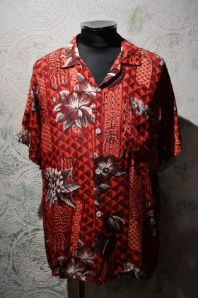  Ρ us 1950s Hawaiian rayon s/s shirt