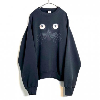  Ρơ ǭץ åȥġ2000's-Vintage Cat Print Sweat Shirt