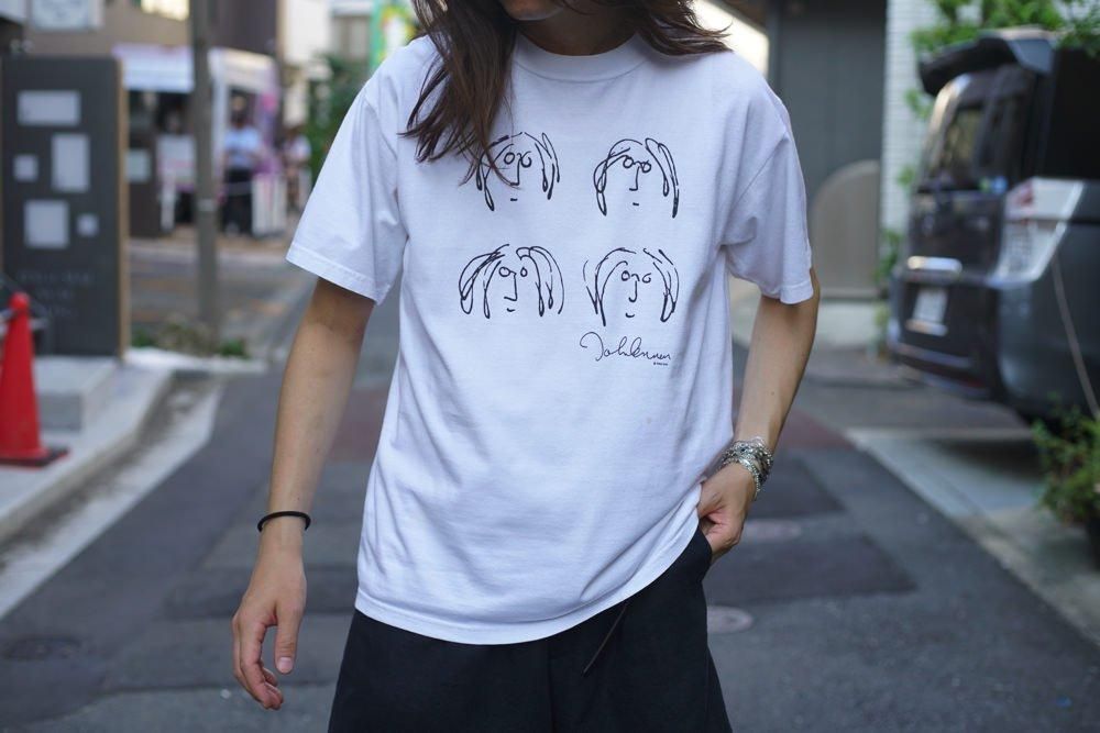 John Lennon】ヴィンテージ ジョンレノン サインアート プリント T