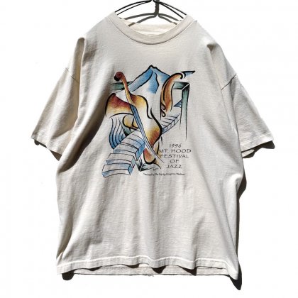  ΡMT. Hood Jazz Festival - Made In USAۥơ  㥺եƥХ  ץTġ1996'sVintage Print T-Shirt