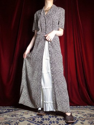  ΡUzumaki Pattern Front Open Rayon Dress