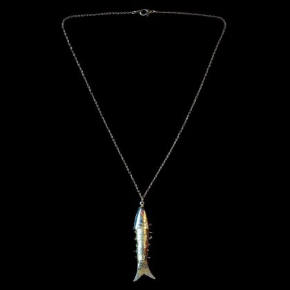  Ρc.1920s Antique Moveable Fish Necklace #1