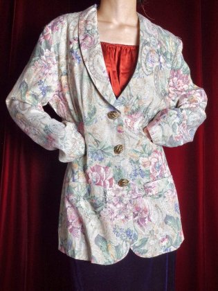  ΡFlower & Paisley Double Pattern Shape Jacket