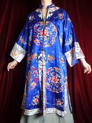  Ρc.1960s China Embroidery Silk Long Gown