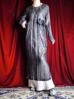  Ρc.1990stricot COMME des GARCONSBlack Velvet Sheer Dress