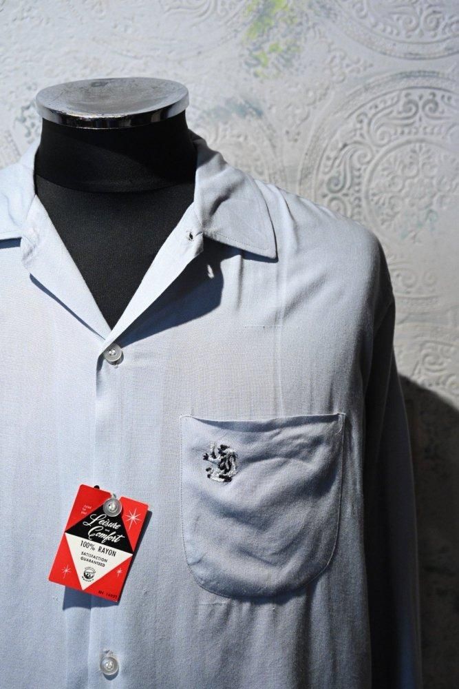 us 1960s open collar rayon shirt | RUMHOLE beruf - Online Store