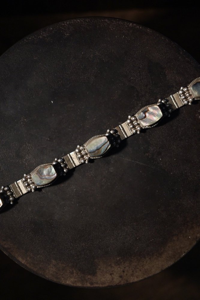 メキシコ ヴィンテージ シルバー シェル ブレスレット [ sterling silver 925 ] [ bracelet ] Mexico  vintage × shell bracelet | RUMHOLE beruf - Online Store 公式通販サイト