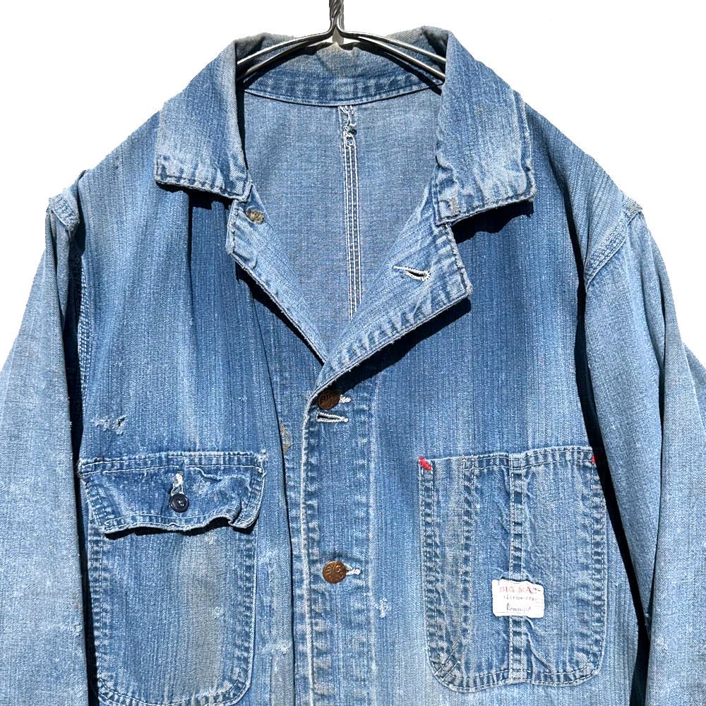 【BIG MAC - Penneys】ヴィンテージ ハイエイジング カバーオール デニムジャケット【1960's -】Vintage Aging  Denim Jacket