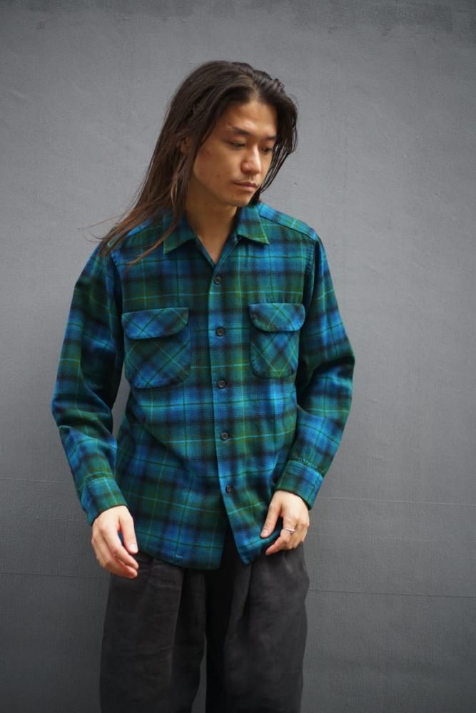 PENDLETON ペンドルトン　ビンテージ　ウールシャツ　オンブレ ペンドルトン【PENDLETON】ヴィンテージ オンブレチェック オープン
