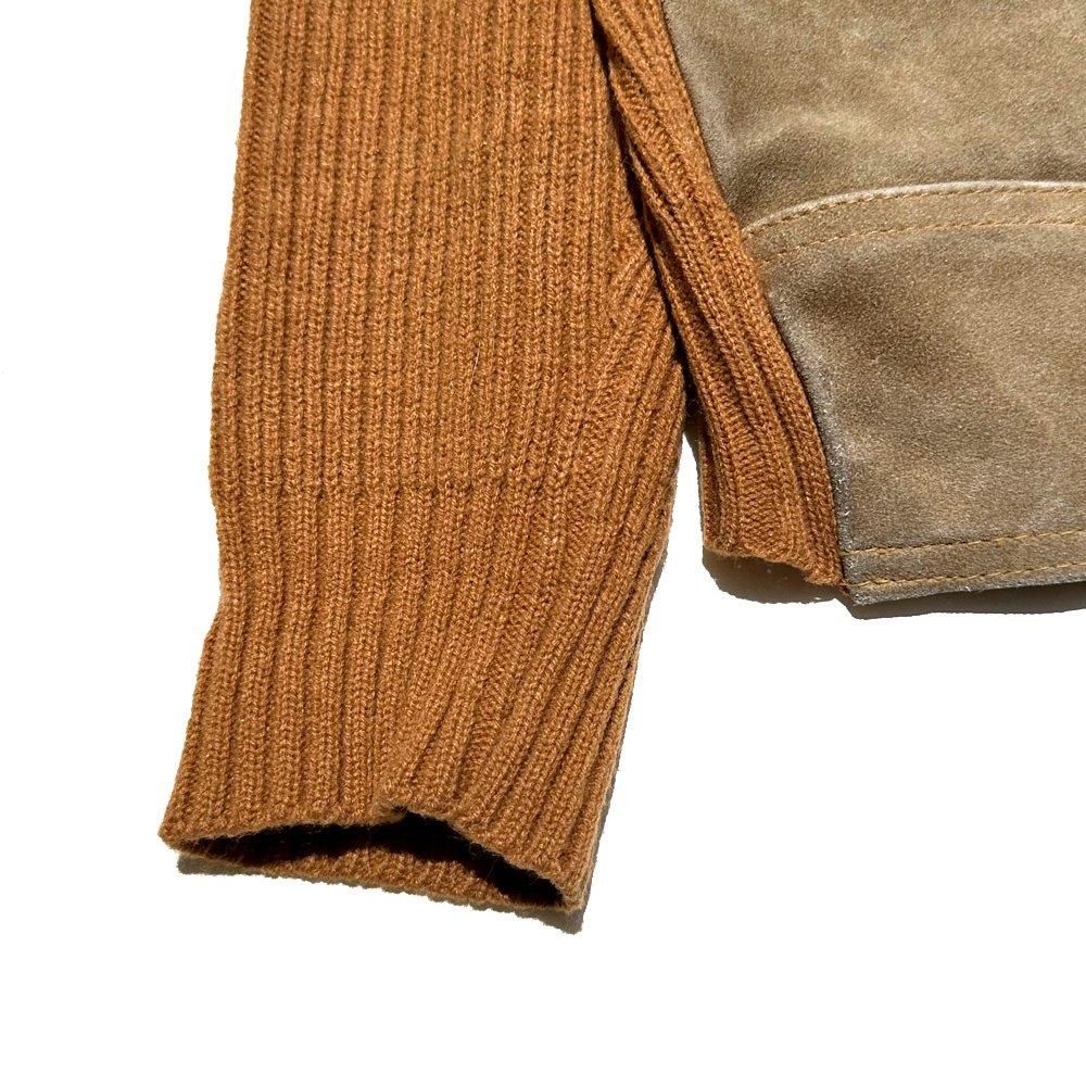 LANDMARK】ヴィンテージ スエード×ニット ジップアップ ジャケット
