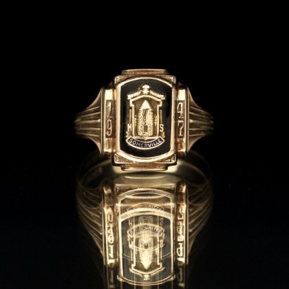  Ρơ å󥰡LHCO 10kt Gold  Onyxۡ1947's-Class Ring