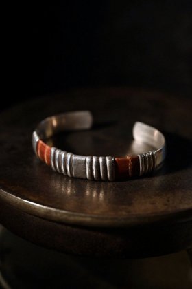  ΡMexico vintage silver  leather bangle ᥭ ơ С 쥶 Х󥰥 