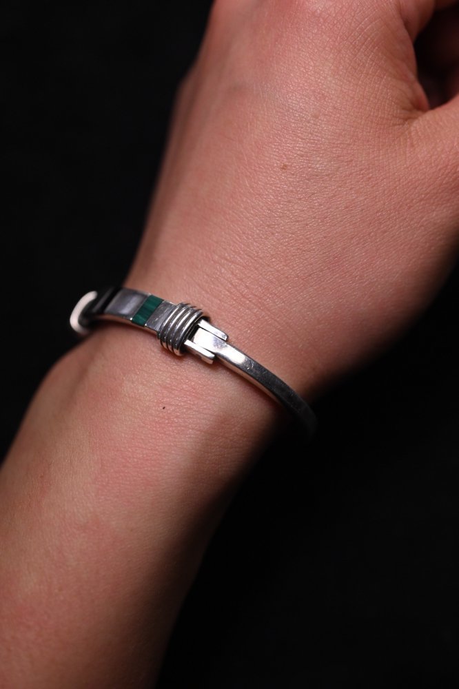 メキシコ ヴィンテージ シルバー マラカイト オニキス ブレスレット [ sterling silver 925 ] [ bracelet ] Mexico  vintage silver bracelet | RUMHOLE beruf - Online Store 公式通販サイト