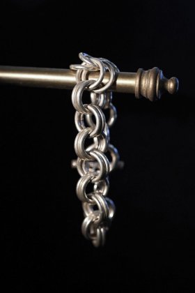  ΡVintage heavy silver chain bracelet ơ إӡ С  ֥쥹å 