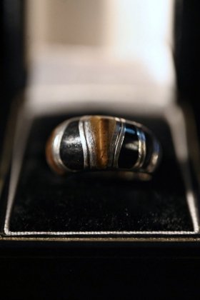  ΡVintage silver  tiger eye  onyx ring ơ С ˥   