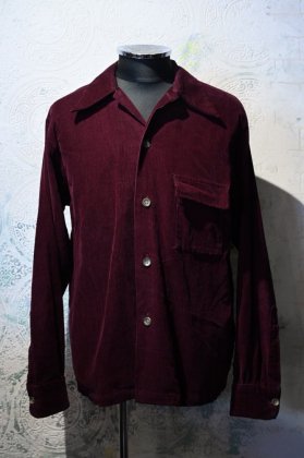  Ρ us 1950s open collar corduroy shirt