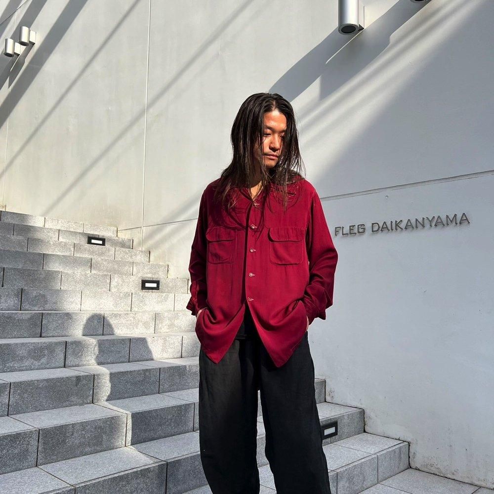 40’s レーヨンギャバジンシャツ　16ハーフ 楽天市場】40s ☆ レーヨン ギャバジン 長袖 オープンカラー