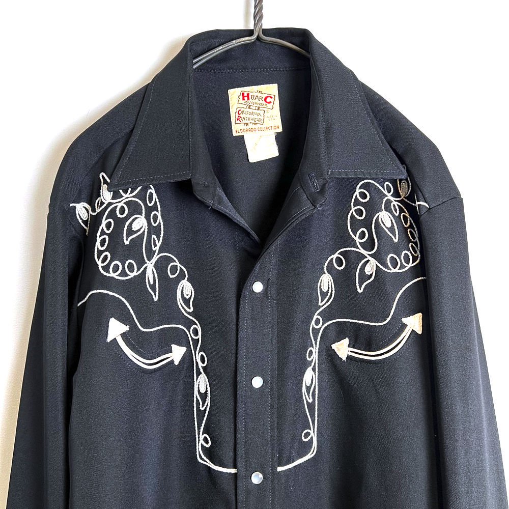 【H BAR C】ヴィンテージ ウエスタンシャツ【1970's-】Vintage Embroidered Western Shirt