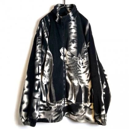  ΡArizonaۥơ ˥ޥѥ ե꡼㥱åȡ1990's-Vintage Animal Pattern Fleece Jacket