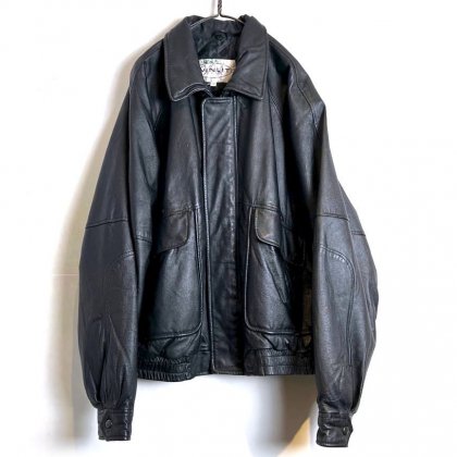  ΡWINLITۥơ ӥå륨å 쥶㥱åȡ1990's-Vintage Big Silhouette Leather Jacket