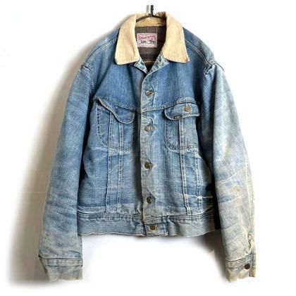  ΡLeeۥơ ȡ饤 ǥ˥ॸ㥱åȡ1970's-Vintage Storm Rider Blanket Lining Denim Jacket