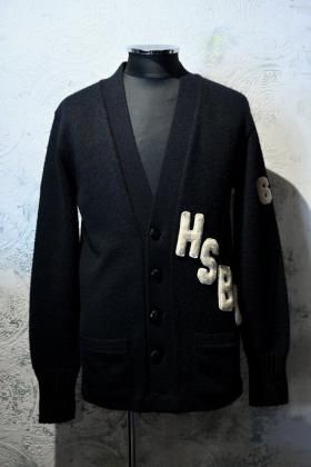  Ρus 1960s black lettered cardigan