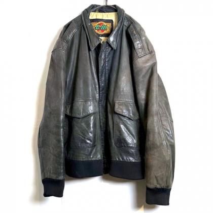  ΡG-IIIۥơ ӥå륨å ̥Хå쥶 㥱åȡ1980's-Vintage Big Silhouette NubuckLeather Jacket