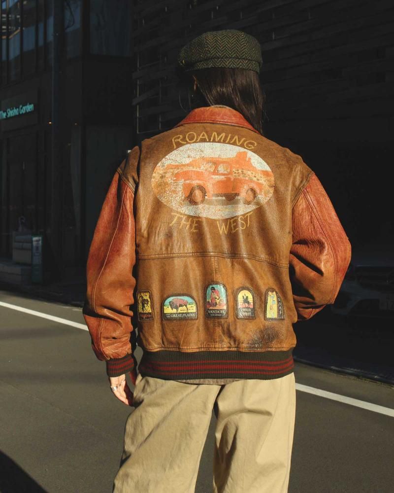 ヴィンテージ レザー ボンバー ジャケット【PIONEER WEAR