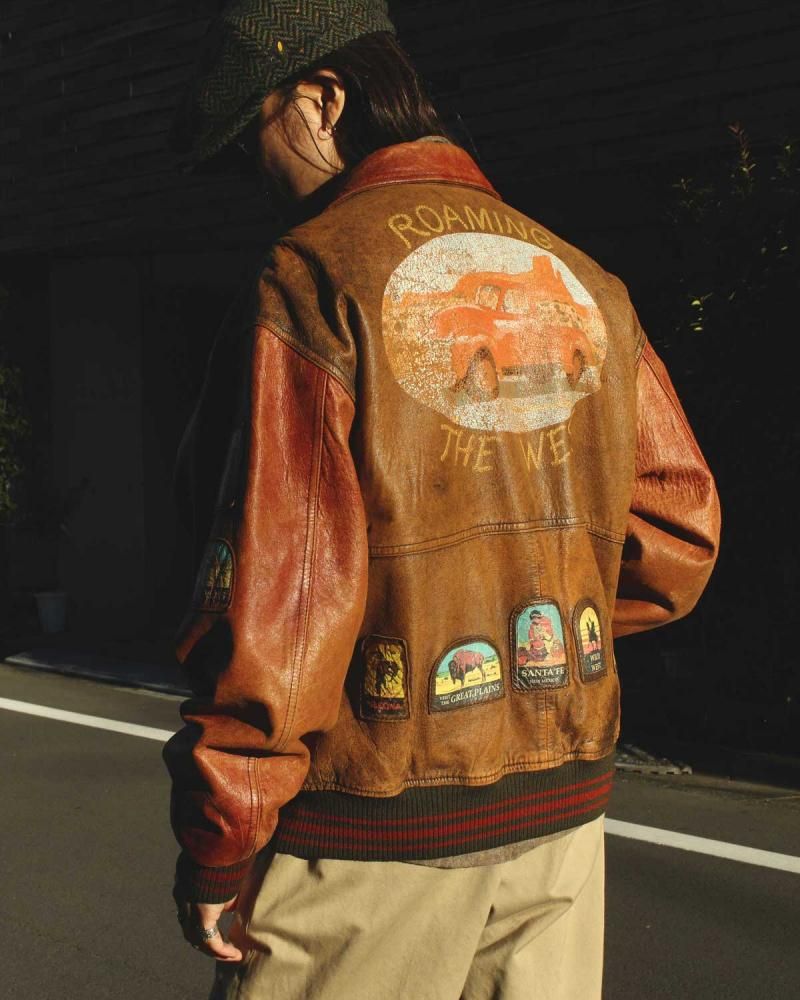 ヴィンテージ レザー ボンバー ジャケット【PIONEER WEAR