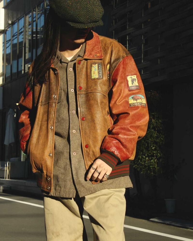 ヴィンテージ レザー ボンバー ジャケット【PIONEER WEAR