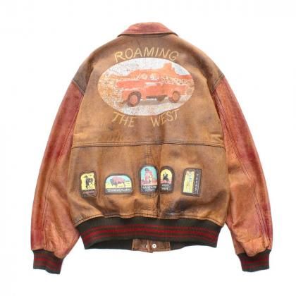 40's GUIDE MASTER WOLF ホースハイドレザージャケット GUIDE MASTER WOLF W.Riders Horse Hide - イエローケーキ