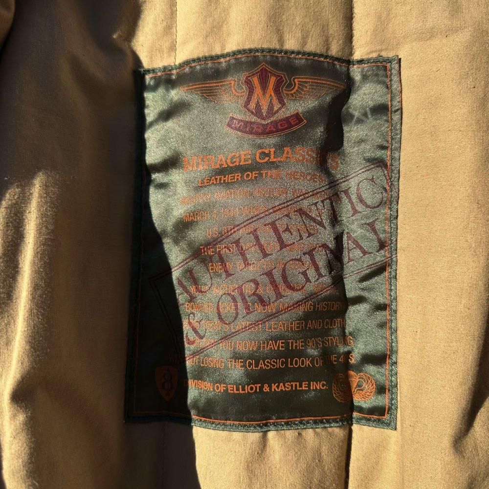 MIRAGE】ヴィンテージ A-2スタイル レザージャケット【1990's