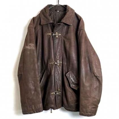  Ρconbipelۥơ 쥶㥱åȡ1990's-Vintage Fireman Hook Leather Jacket