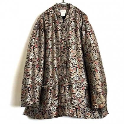  ΡClassic Elementsۥơ 㥬ɥ㥱åȡ1990's-Vintage China Collar Jacquard Jacket