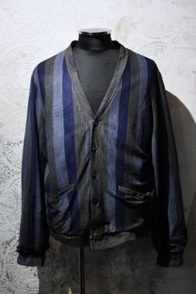  Ρus 1950s~ stripe cardigan jacket