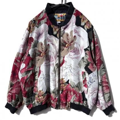  ΡATLANTIC BEACHۥơ ܥ˥ѥ 륯֥륾 㥱åȡ1990's- Vintage Silk Blouson