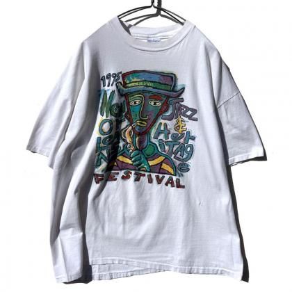  ΡNew Orleans Jazz Festival - Made In USAۥơ  㥺եƥХ  ץTġ1995'sVintage Print T-Shirt